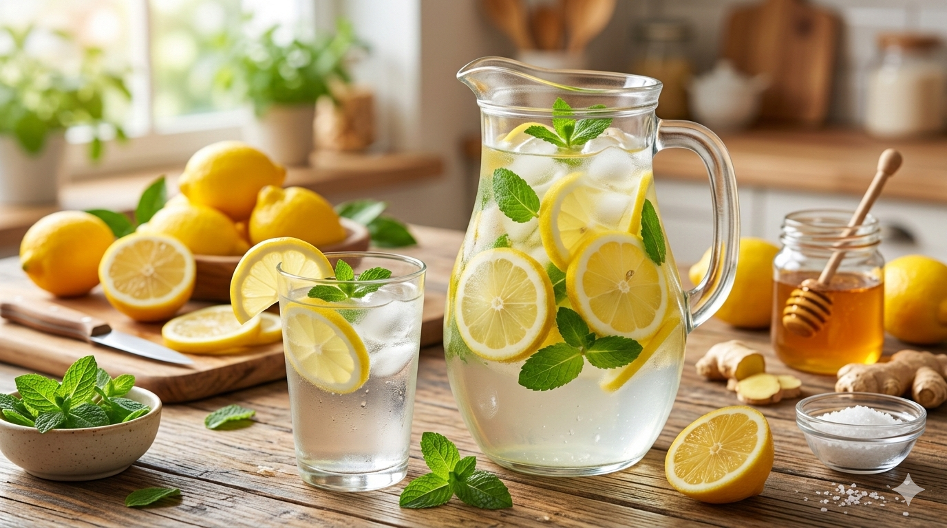 immunity boosting drinks at home lemon water
